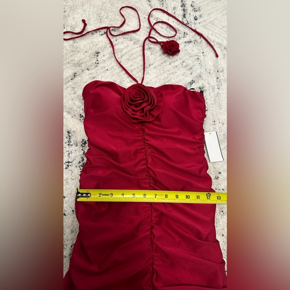 b darlin bodycon dress Cute V Neck Backless Burgundy Velvet Short Prom Homecoming Dress, Back   abcprom